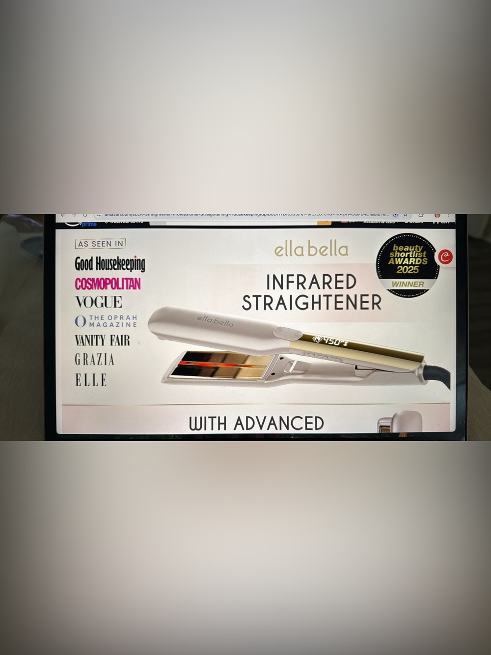 Ella Bella Titanium Flat Iron- Digital display - Picture 3 of 3